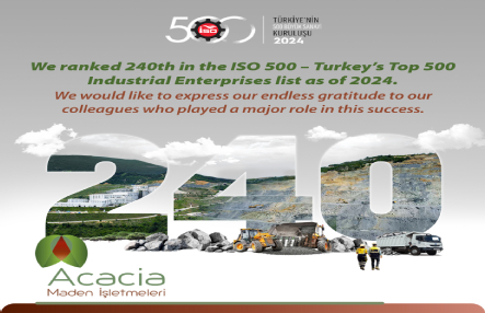 Acacia Mining Enterprises Inc. Took Its Place in the List of 500 Largest Industrial Enterprises! 