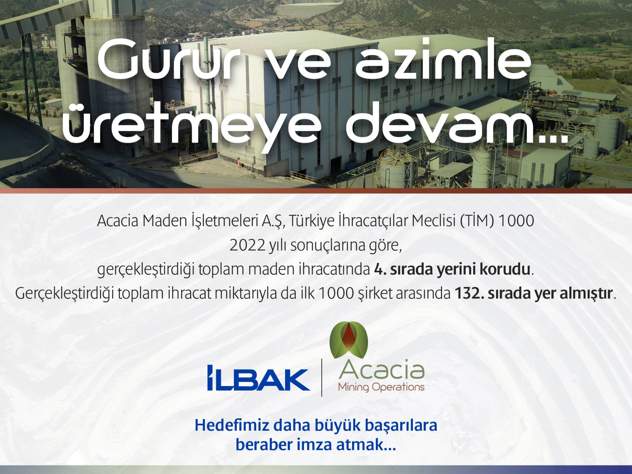 Acacia Maden İşletmeleri A.Ş, Türkiye İhracatçılar Meclisi 